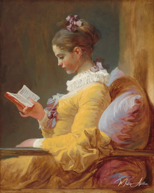 La Liseuse - Jean-Honoré Fragonard - Reproductions de tableaux et peintures haut de gamme