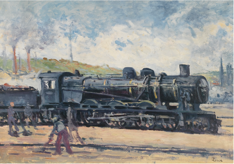 Die Lokomotive, Umgebung von Charleroi - Maximilien Luce