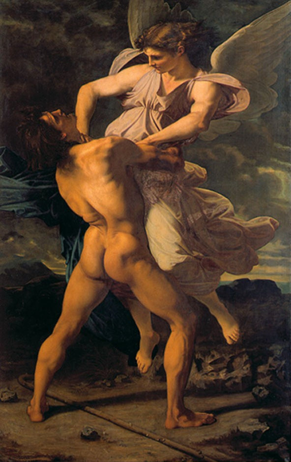 La Lutte de Jacob avec l'ange - Paul Baudry