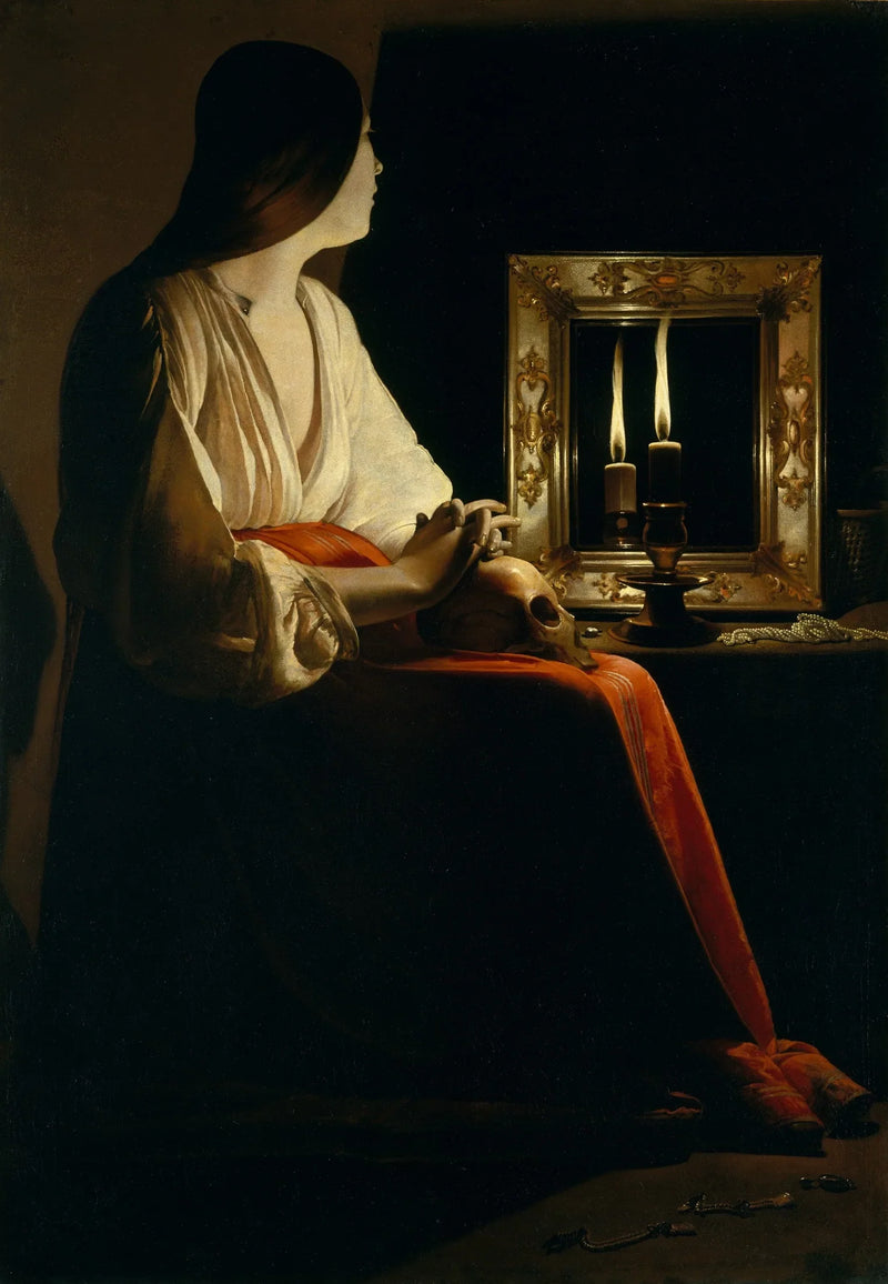 Die Madeleine mit den zwei Flammen - Georges de La Tour