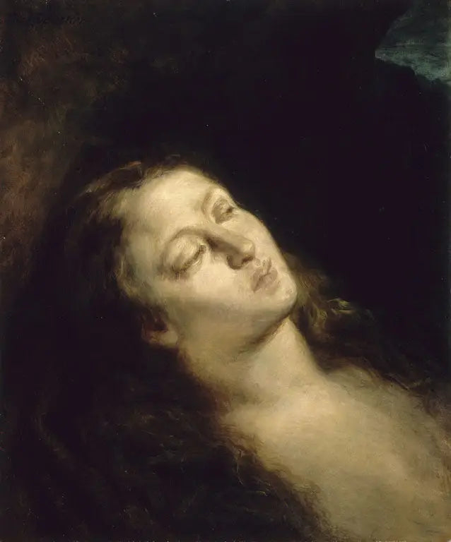 Die Madeleine in der Wüste - Eugène Delacroix