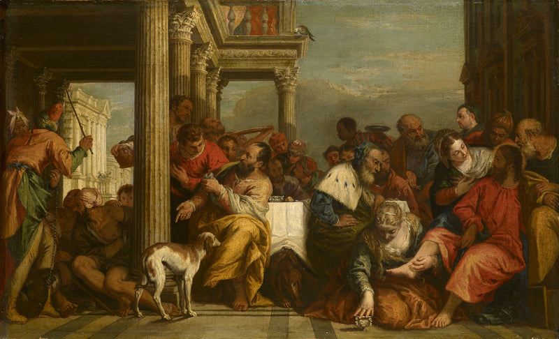 Die weinende Madeleine, die die Füße Christi salbt - Sebastiano Ricci
