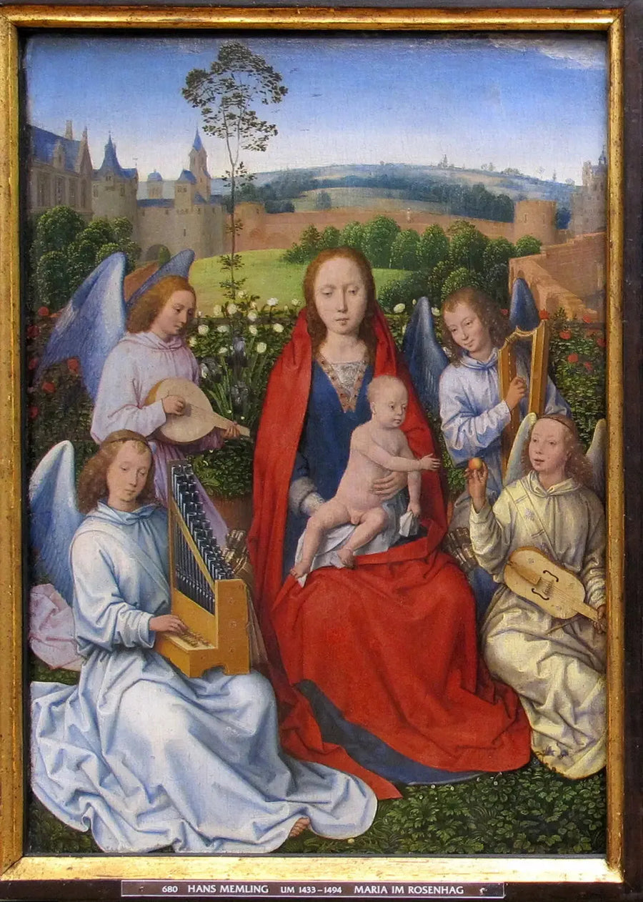 Die Madonna im Rosengarten - Hans Memling