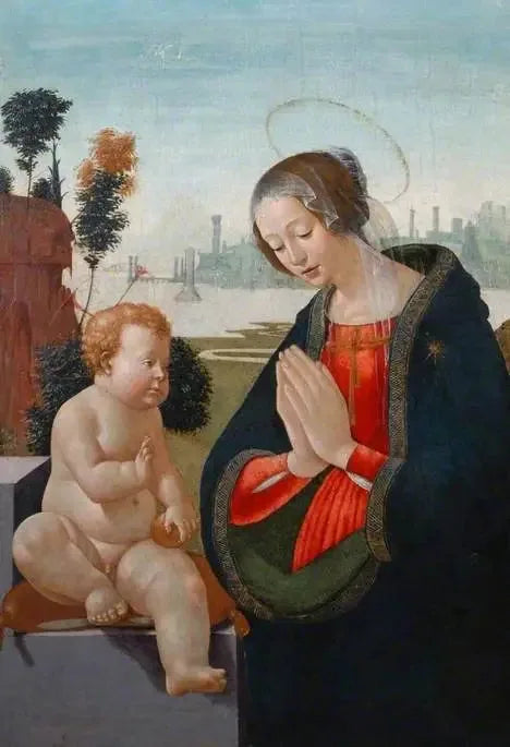 Die Madonna, die das Kind verehrt - Domenico Ghirlandaio