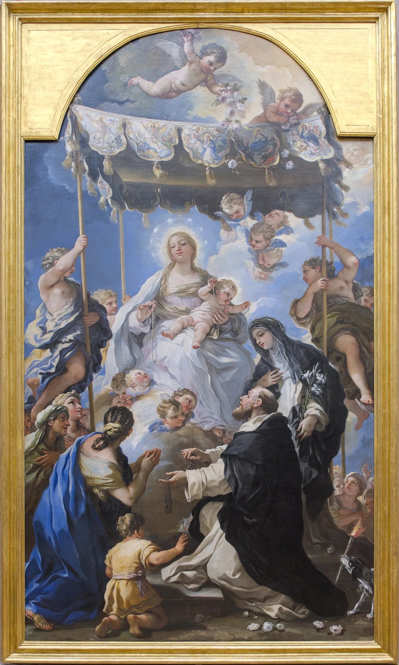 La Madone au baldaquin - Luca Giordano image 1 tableau peint à l’huile sur toile