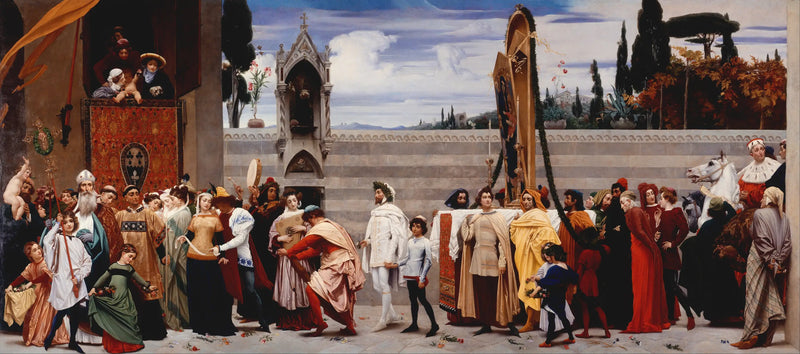 La Madone de Cimabue getragen in Prozession in Florenz - Frederic Leighton