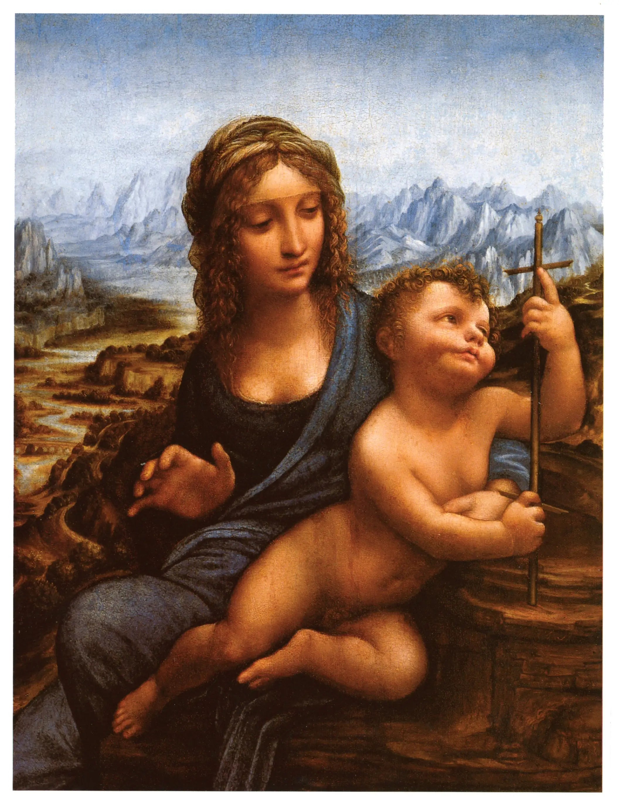 La Madone du Bobineur - Léonard de Vinci image 1 reproduction artisanale de tableau