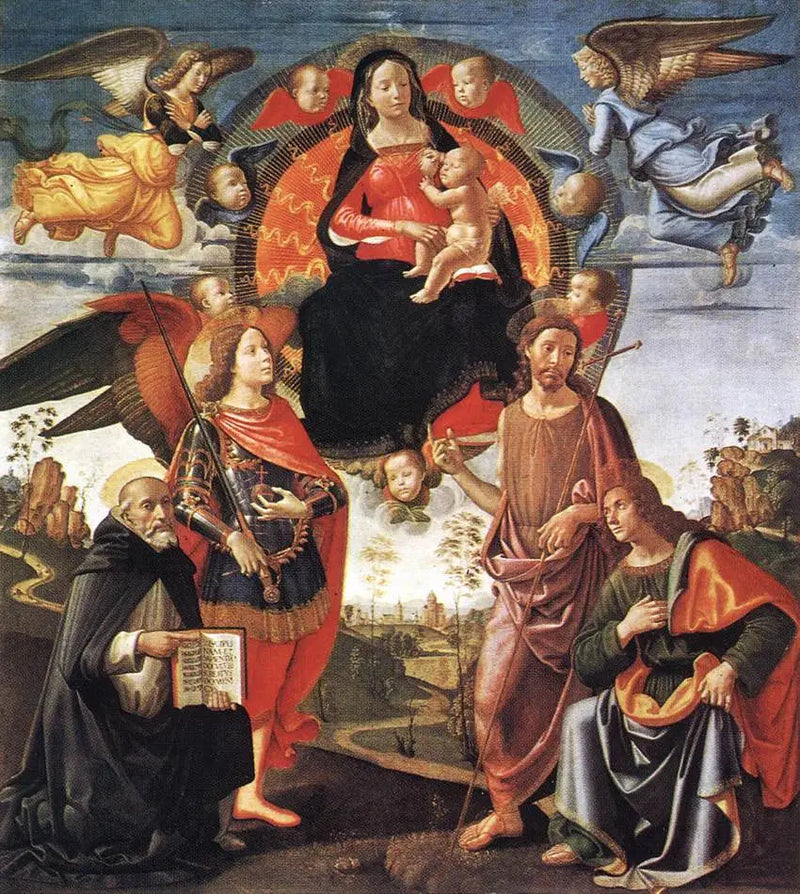 Die Madonna in Herrlichkeit mit den Heiligen - Domenico Ghirlandaio