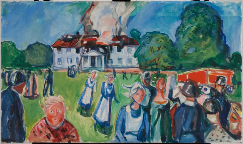 Das Haus brennt! - Edvard Munch