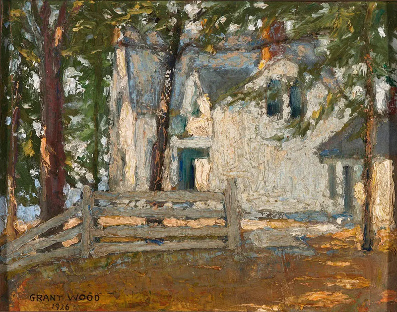 Das Haus der Großmutter Wood - Grant Wood