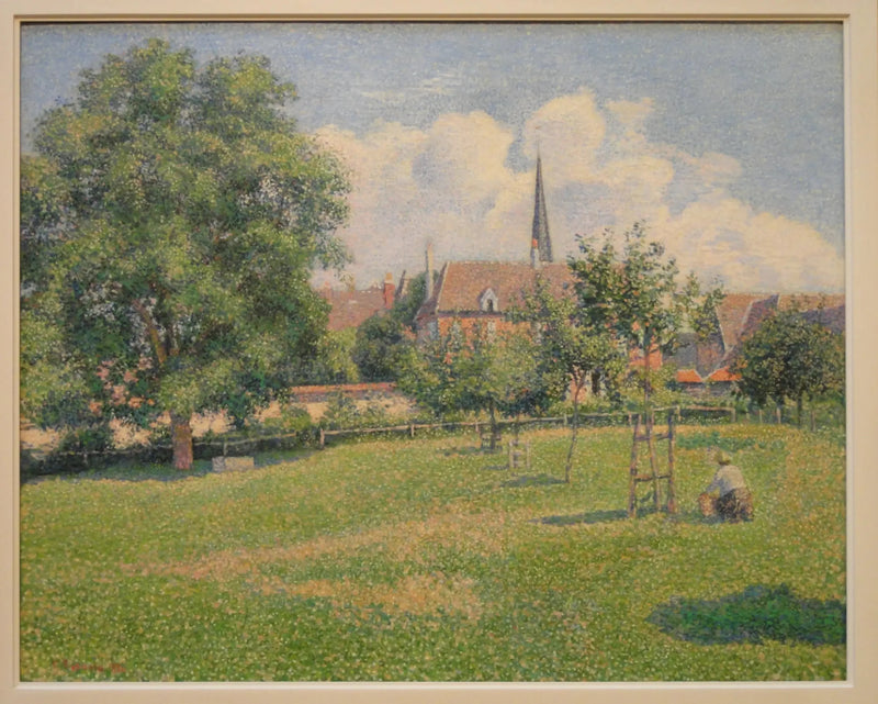 Das Haus der Tauben und der Glockenturm von Éragny - Camille Pissarro