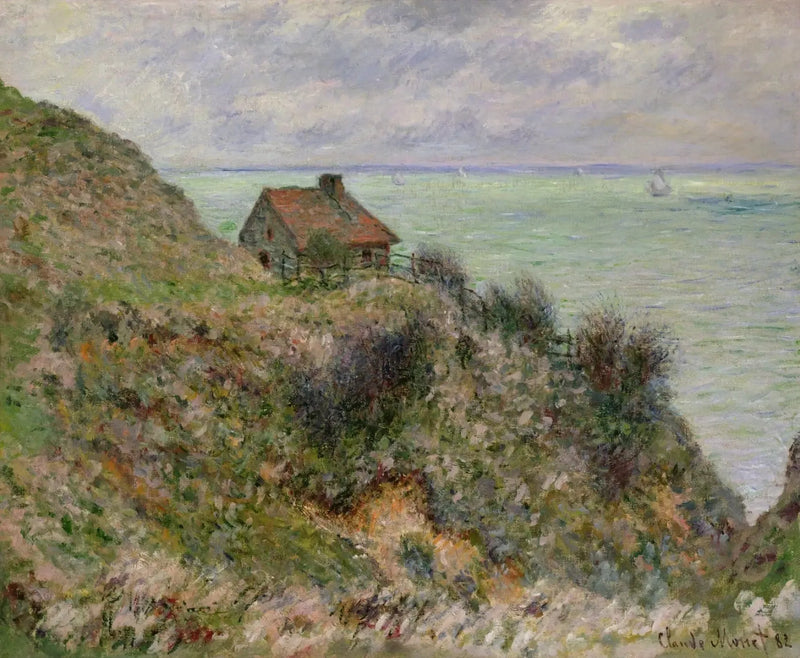 Das Haus des Fischers, bewölktes Wetter - Claude Monet