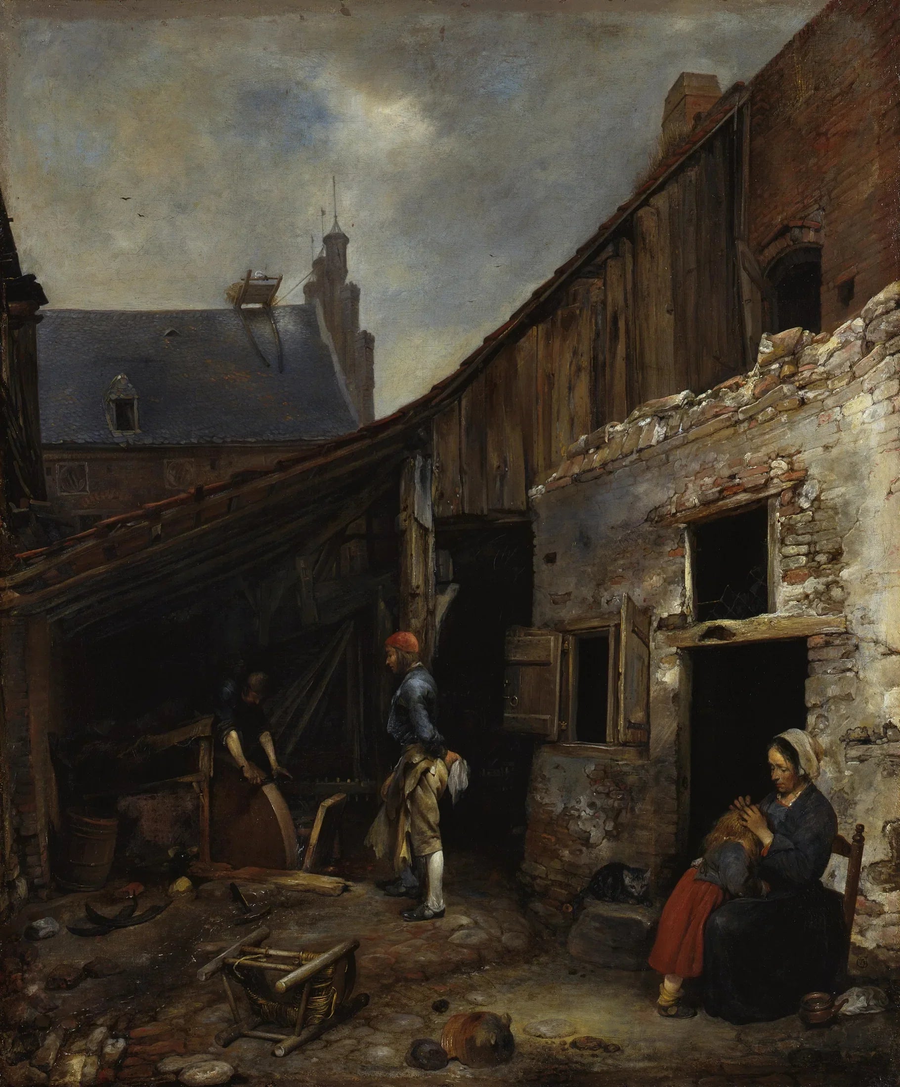 La Maison du rémouleur - Gerard ter Borch image 1 copie de tableau peinte à la main