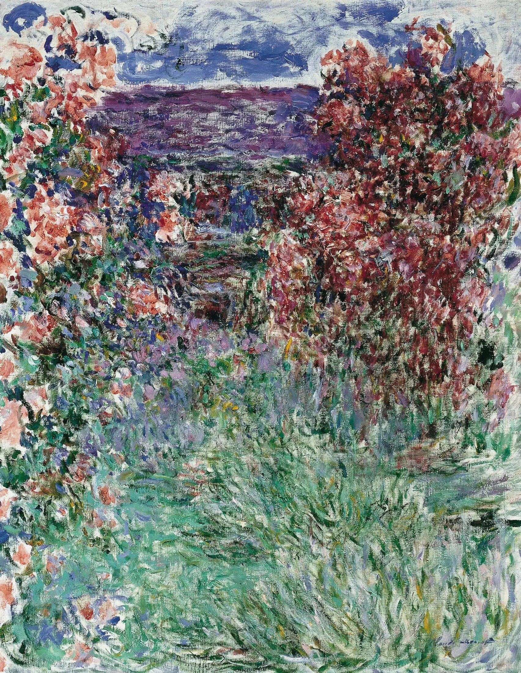 La maison parmi les roses - Claude Monet image 1 reproduction artisanale de tableau