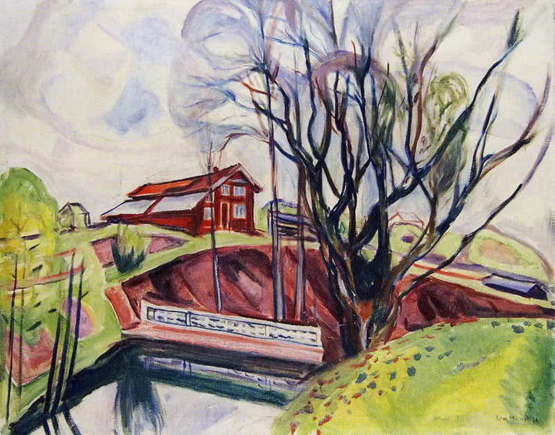 Das rote Haus - Edvard Munch