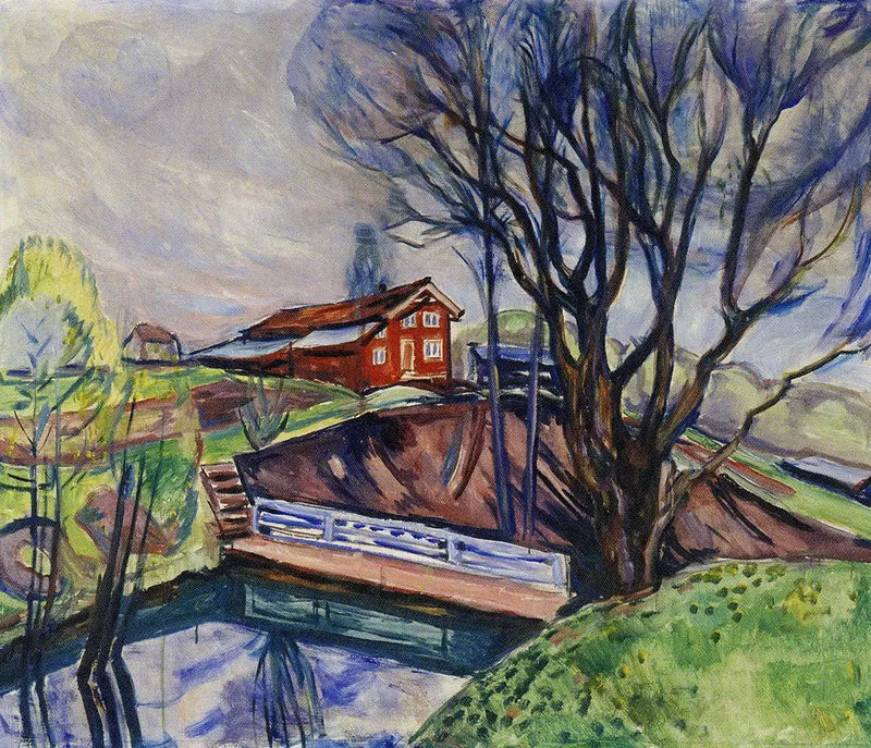 Das rote Haus - Edvard Munch