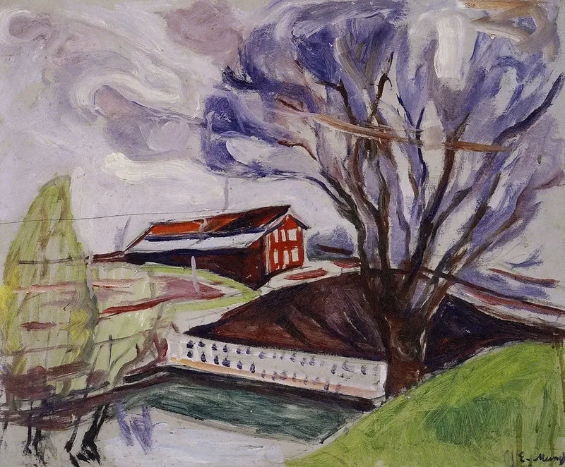 Das rote Haus - Edvard Munch