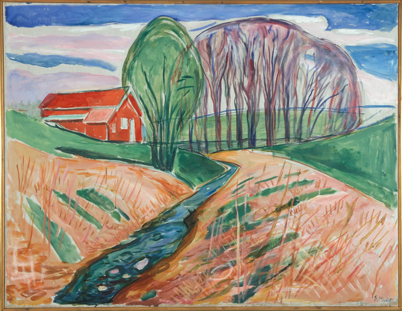 Das rote Haus - Edvard Munch