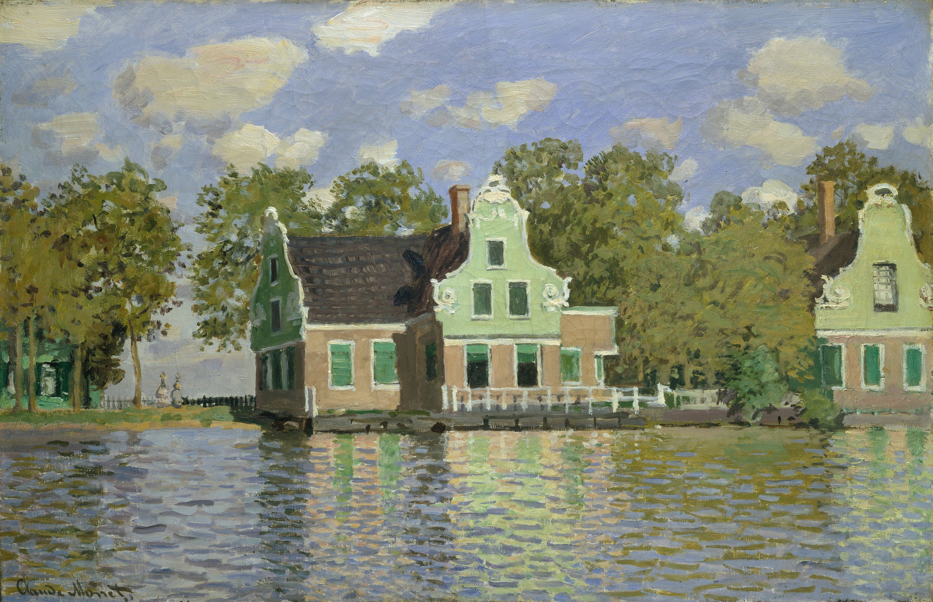 Reproduction du tableau « La maison sur la rivière Zaan à Zaandam - Claude Monet » par Alpha Reproduction en peinture à l’huile