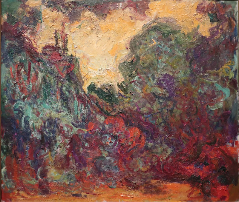 Das Haus mit Blick auf den Rosengarten - Claude Monet