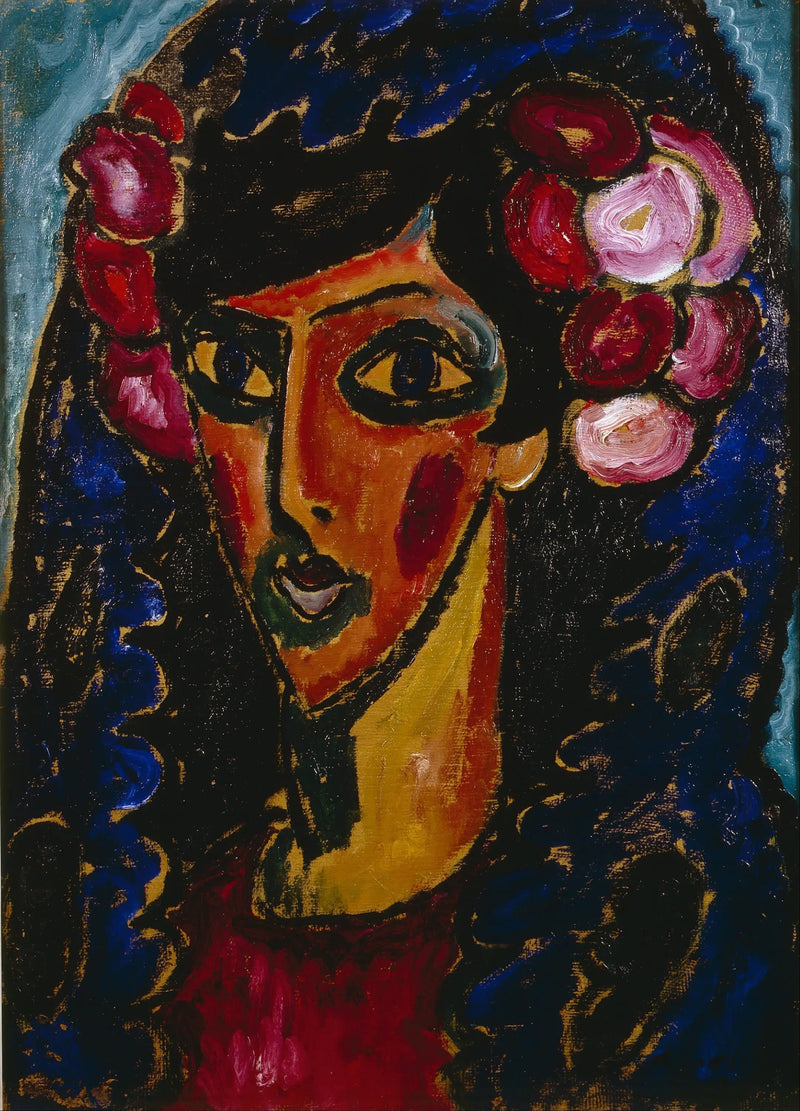 Die blaue Mantille - Alexej von Jawlensky