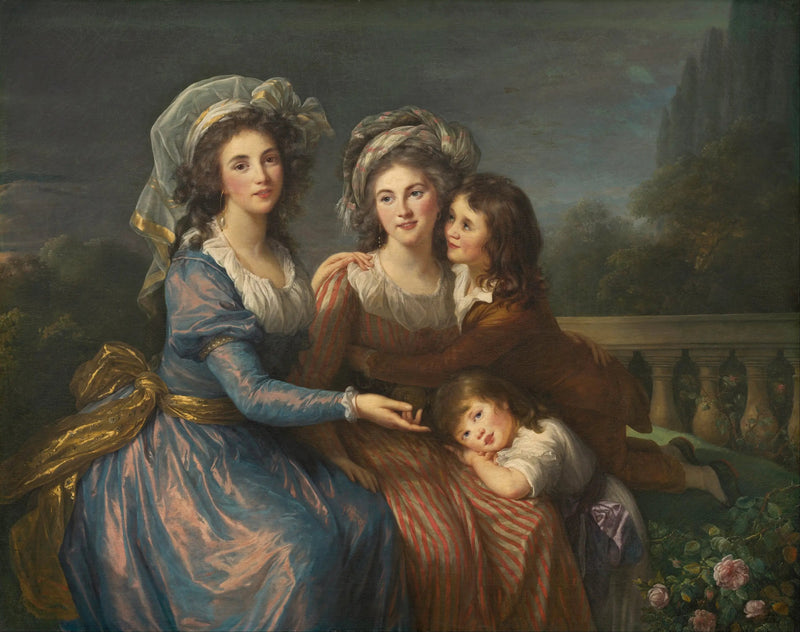 Die Marquise de Pezay und die Marquise de Rougé mit ihren Söhnen Alexis und Adrien - Élisabeth Vigeé Le Brun