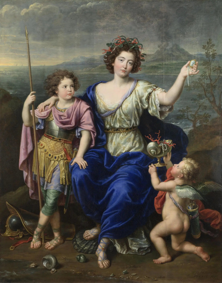 Die Marquise von Seignelay und zwei ihrer Söhne - Pierre Mignard