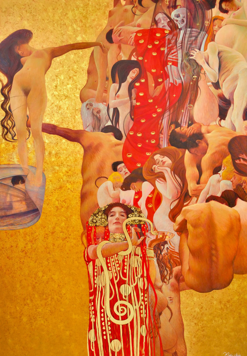 Medizin – Ein neu interpretiertes Werk von Gustav Klimt von Meister Apollon | 180 x 270 cm 