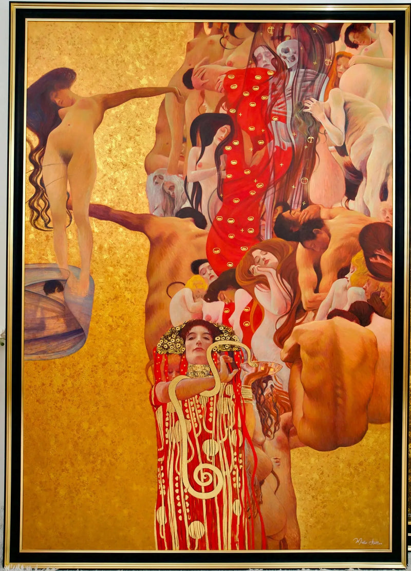 Medizin – Ein neu interpretiertes Werk von Gustav Klimt von Meister Apollon | 180 x 270 cm 