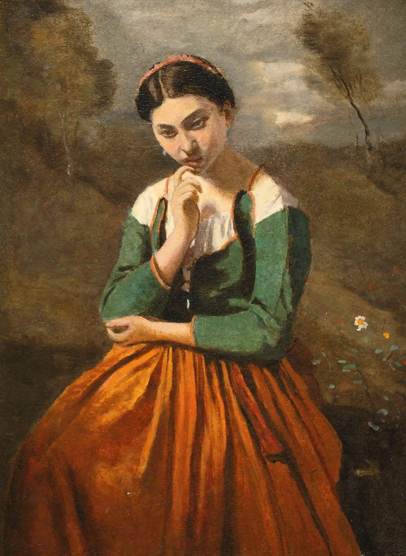 Die Meditation - Jean-Baptiste Camille Corot