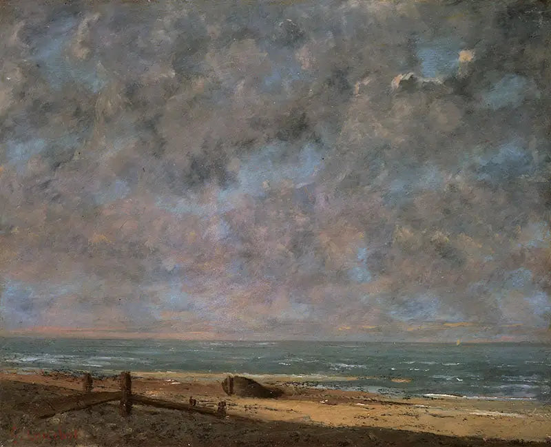 Das Meer in Étretat - Gustave Courbet