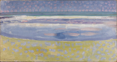 Reproduction du tableau « La mer après le coucher du soleil - Piet Mondrian » par Alpha Reproduction en peinture à l’huile