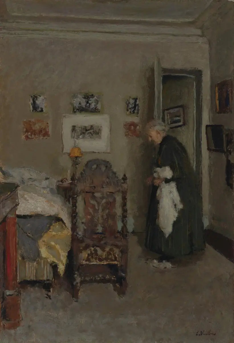 La mère de l'artiste dans son appartement, rue de Calais, Paris - Matin - Édouard Vuillard image 1 tableau peint à l’huile sur toile