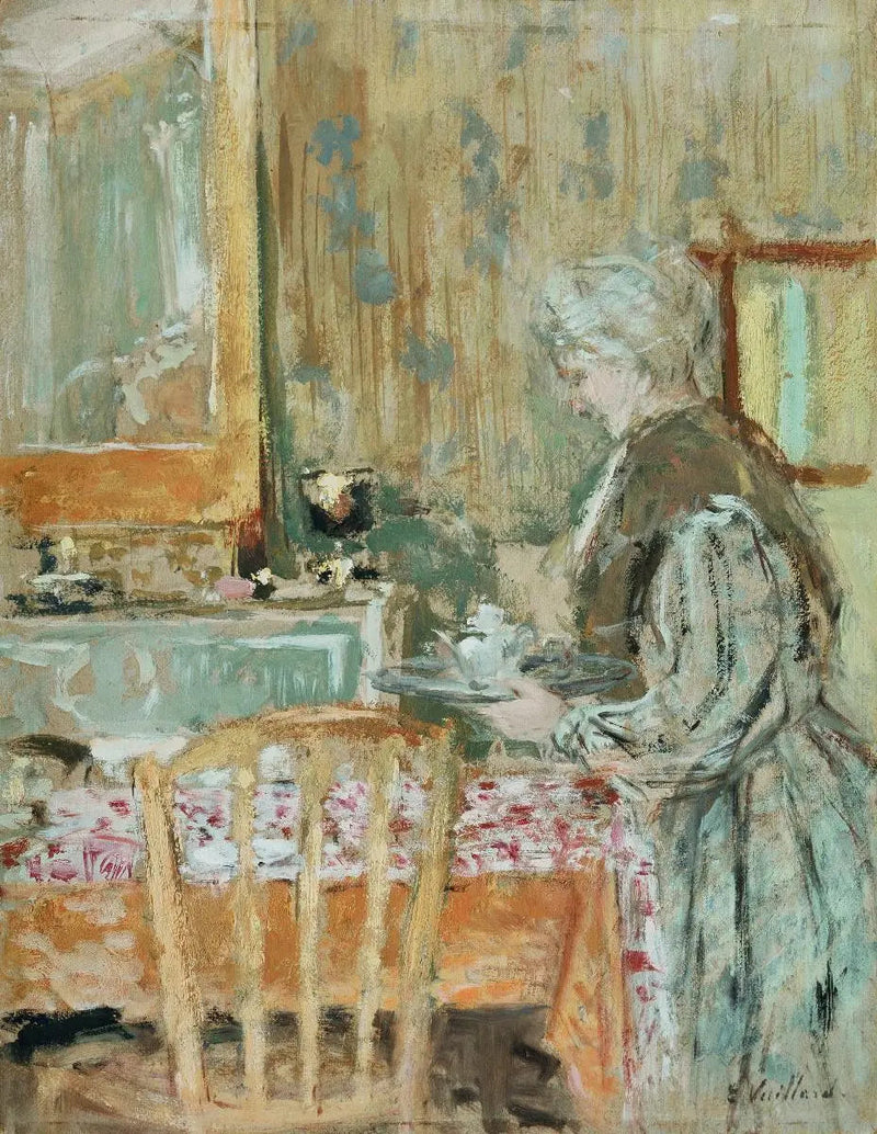 Die Mutter des Künstlers serviert den Tee - Édouard Vuillard
