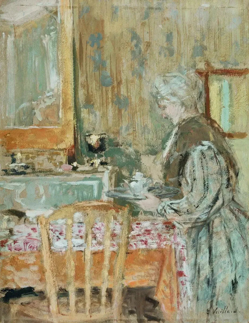 Die Mutter des Künstlers serviert den Tee - Édouard Vuillard