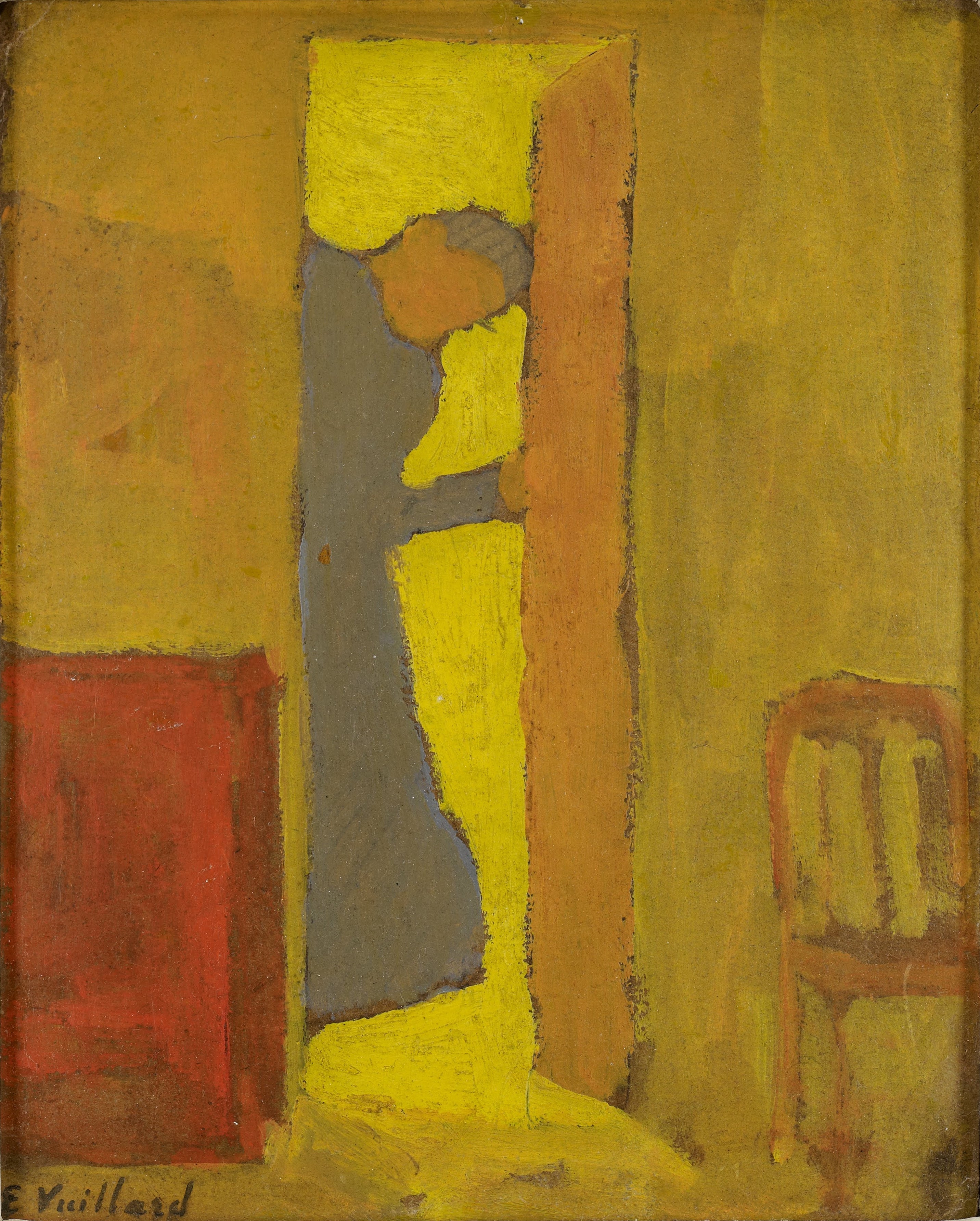 Die Mutter des Künstlers, die eine Tür öffnet - Édouard Vuillard