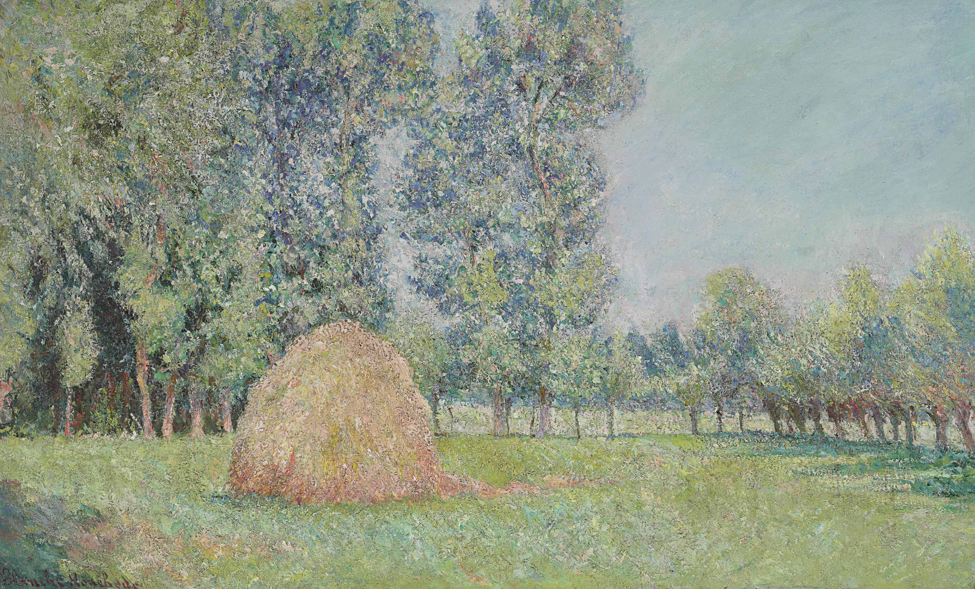 La meule, Plaines des Ajoux, Giverny - Blanche Hoschedé Monet image 1 tableau peint à l’huile sur toile