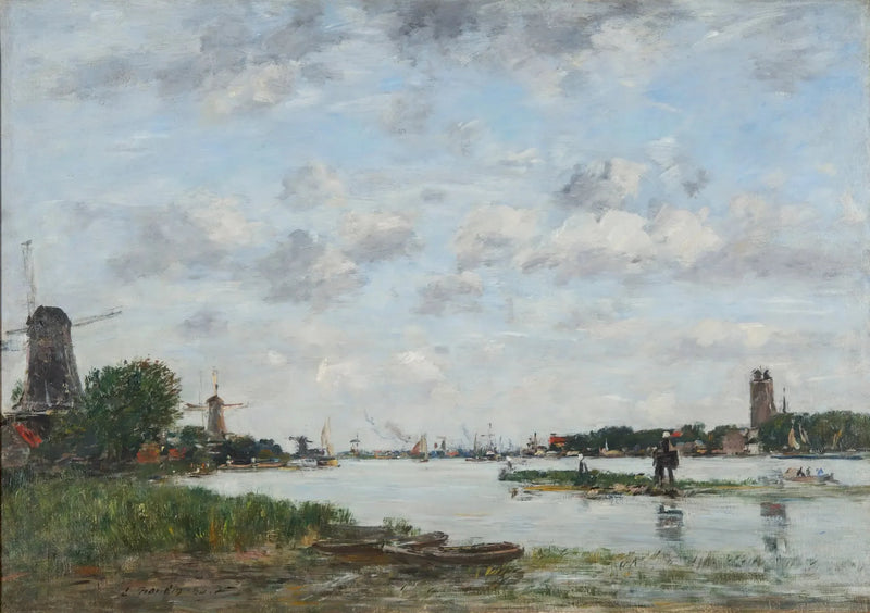 Die Maas in Dordrecht - Eugène Boudin