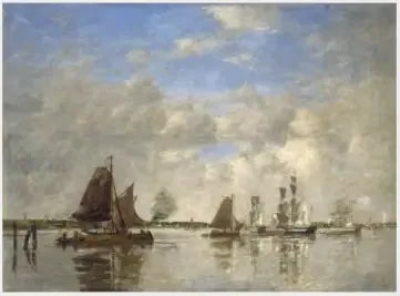 Die Maas in Dordrecht - Eugène Boudin