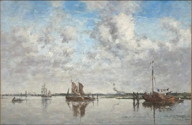 Die Maas in Rotterdam - Eugène Boudin