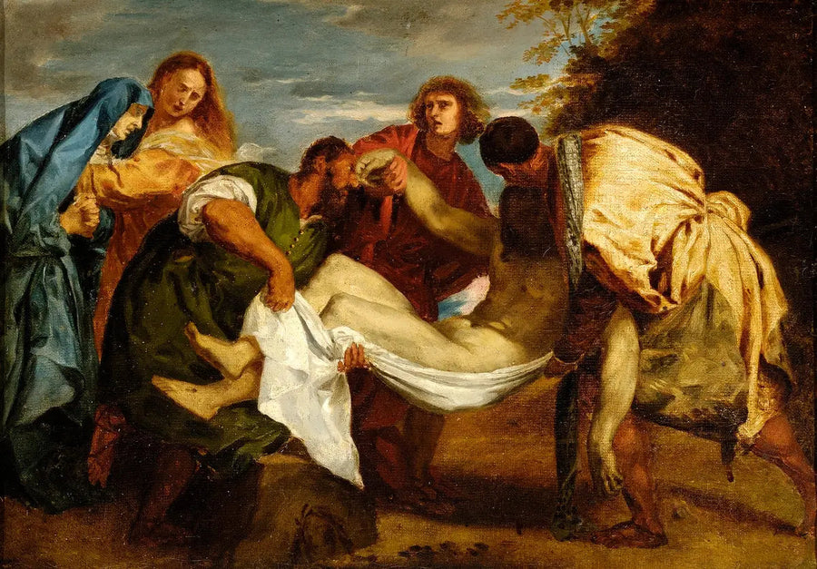 Die Grablegung nach Tizian - Eugène Delacroix