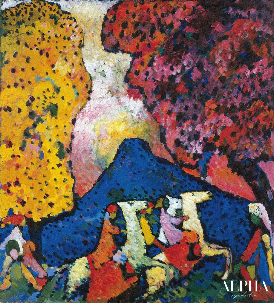 La montagne bleue - Vassily Kandinsky - Reproductions de tableaux et peintures haut de gamme