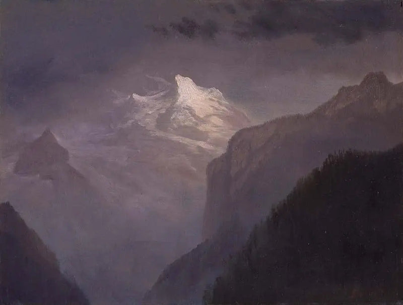 Der verschneite Berg - Albert Bierstadt