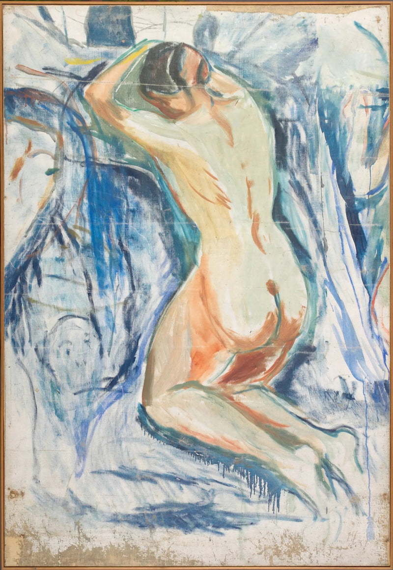 Der menschliche Berg: kniender Akt - Edvard Munch