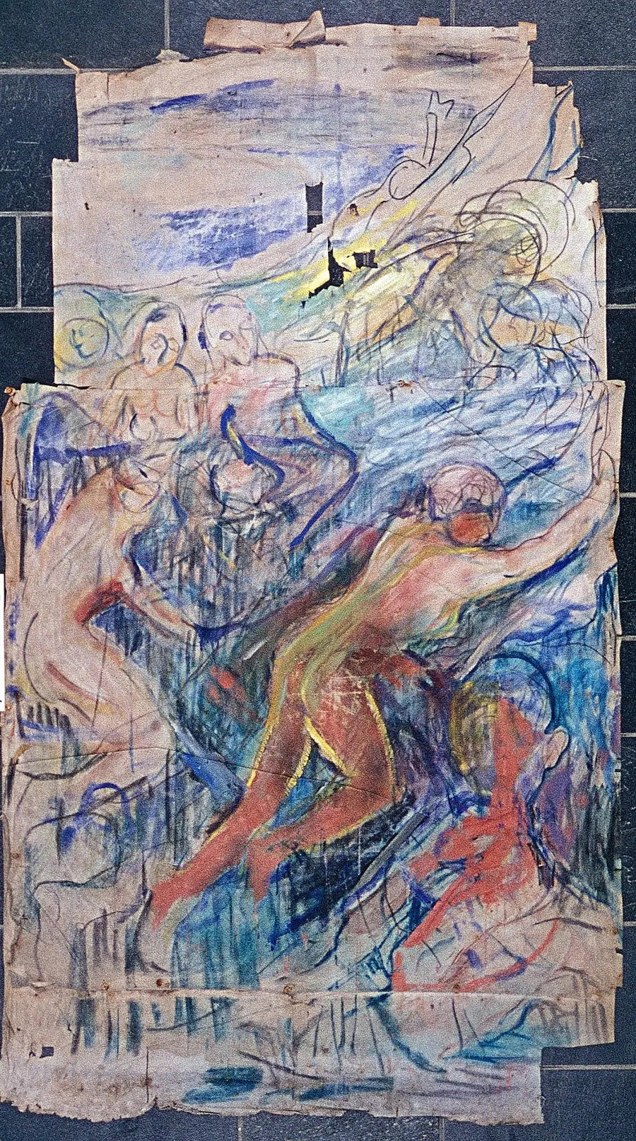 Der menschliche Berg: obere linke Ecke - Edvard Munch