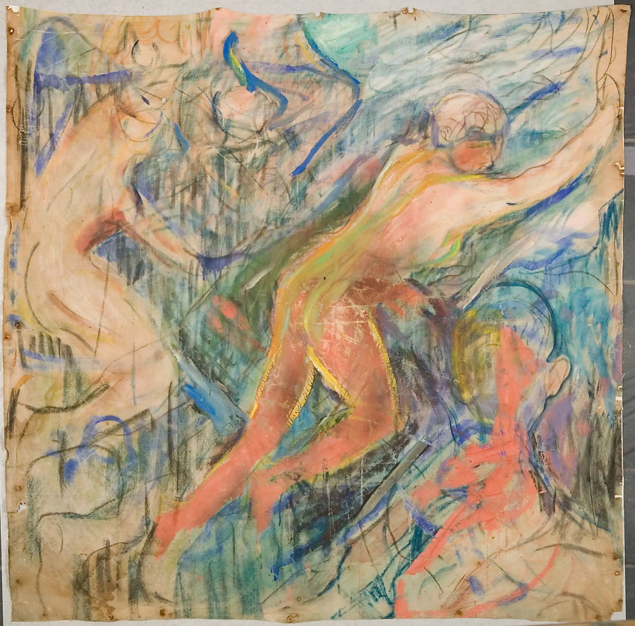 Der menschliche Berg: obere linke Ecke - Edvard Munch