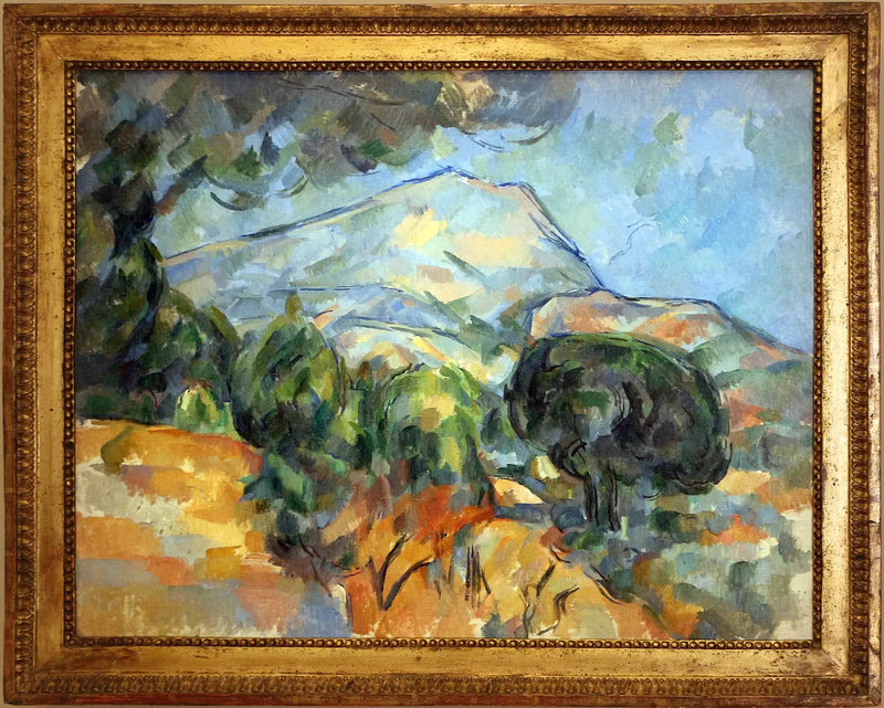 Der Berg Sainte-Victoire über der Straße von Tholonet (mit Kiefer) - Paul Cézanne