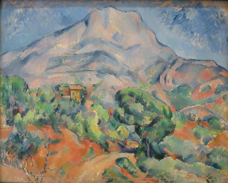 Der Berg Sainte-Victoire über der Straße von Tholonet - Paul Cézanne