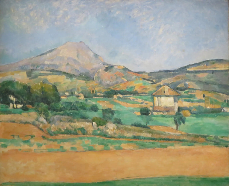 Der Berg Sainte-Victoire vom Valcros-Weg aus gesehen (und die Bastide La Générale) - Paul Cézanne