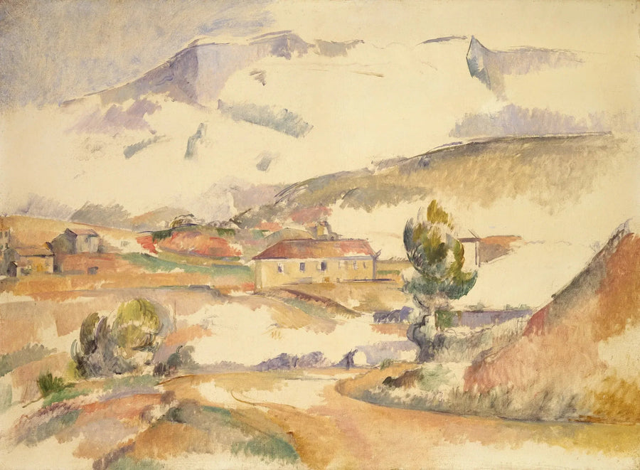 Der Berg Sainte-Victoire vom Pont de Bayeux in Meyreuil aus gesehen - Paul Cézanne
